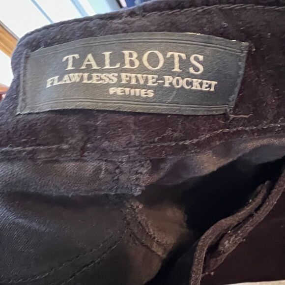 Talbot's Flawless 5 Pocket Straight Velvet Pants - Picture 5 of 8